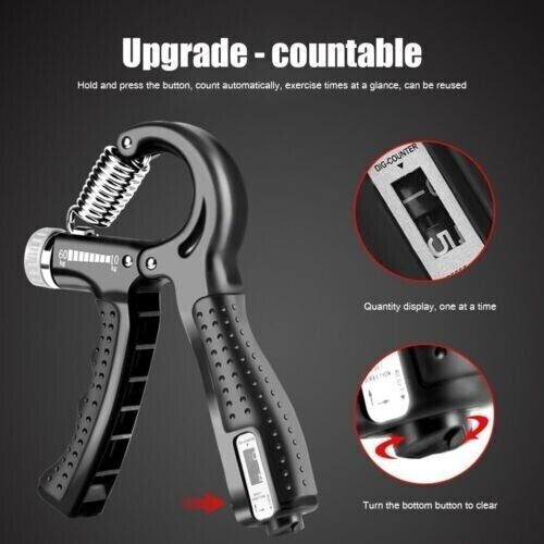 2X Hand Grip Power Trainer Gripper Strengthener Adjustable Gym Exerciser